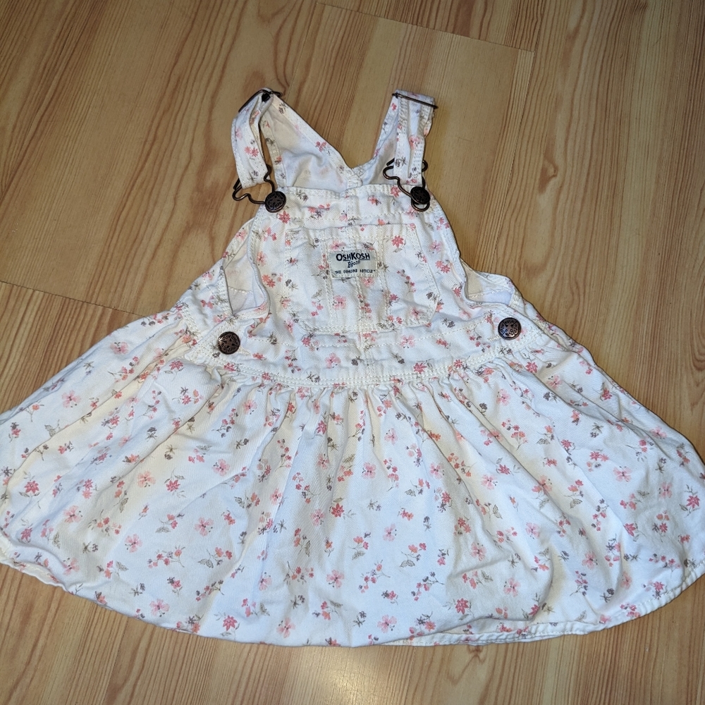 Oshkosh 2t Overall Floral Toddler Dress